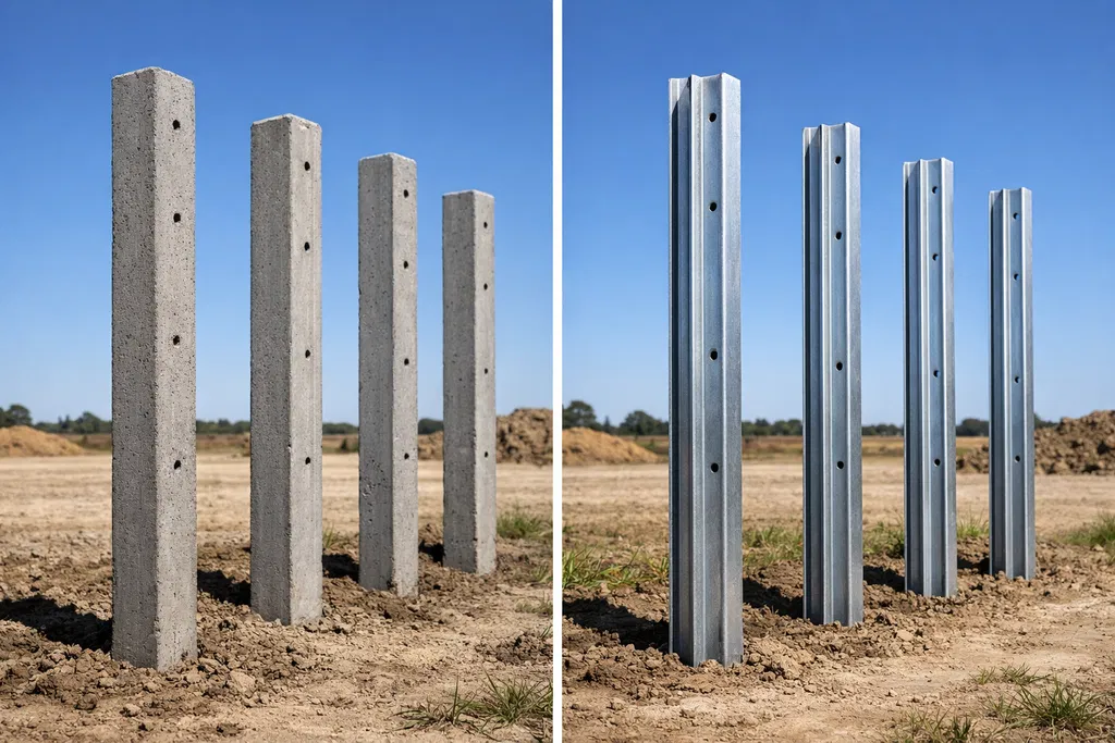 أعمدة شبوك خرسانية و حديدية - منتج من شبوك المملكة